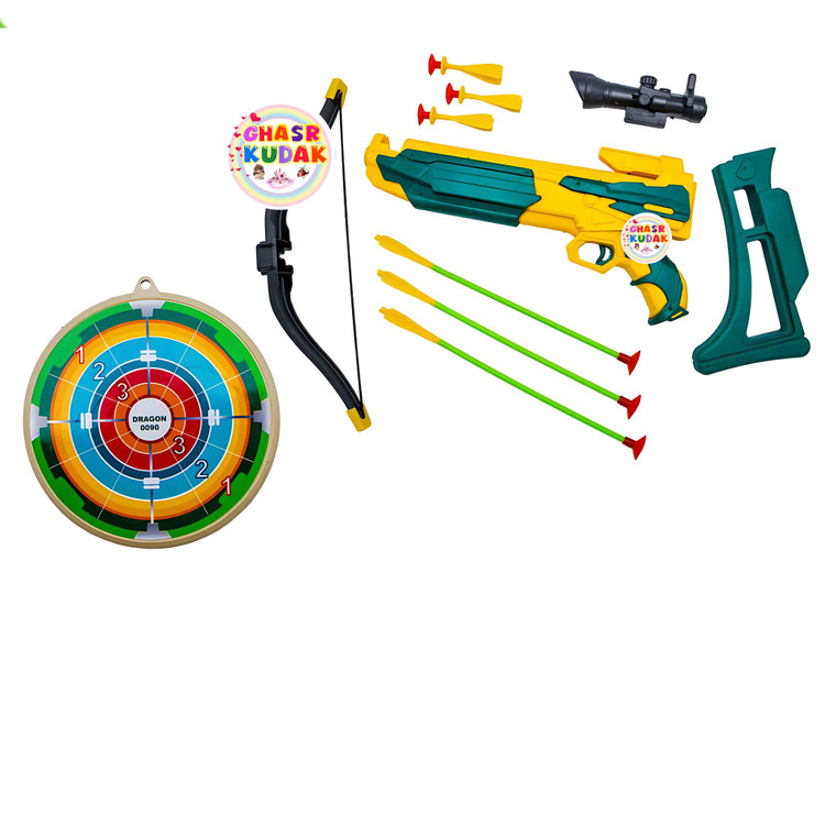 خرید اسباب بازی پسرانه تفنگ دراگون با تیر کمان دارت دار