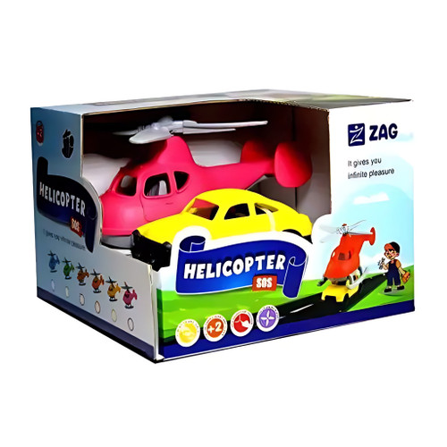 اسباب بازی هلیکوپتر امداد نشکن همراه ماشین مینی نشکن