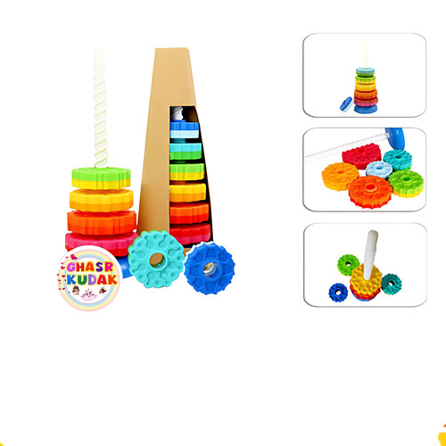 اسباب بازی گردونه نشکن نیکو تویز چرخان رنگارنگ