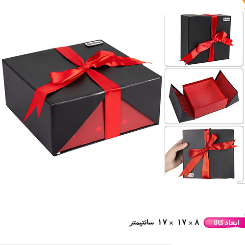 باکس نگین روبان دار سیلور سایز ۳