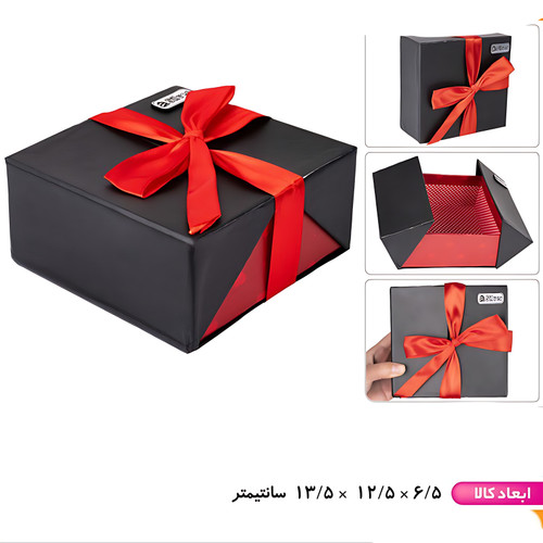 باکس نگین روبان دار سیلور سایز ۲