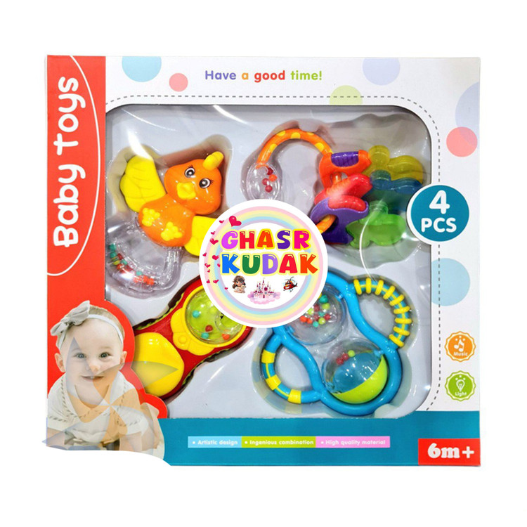 ست جغجغه ۴ عددی جعبه ای