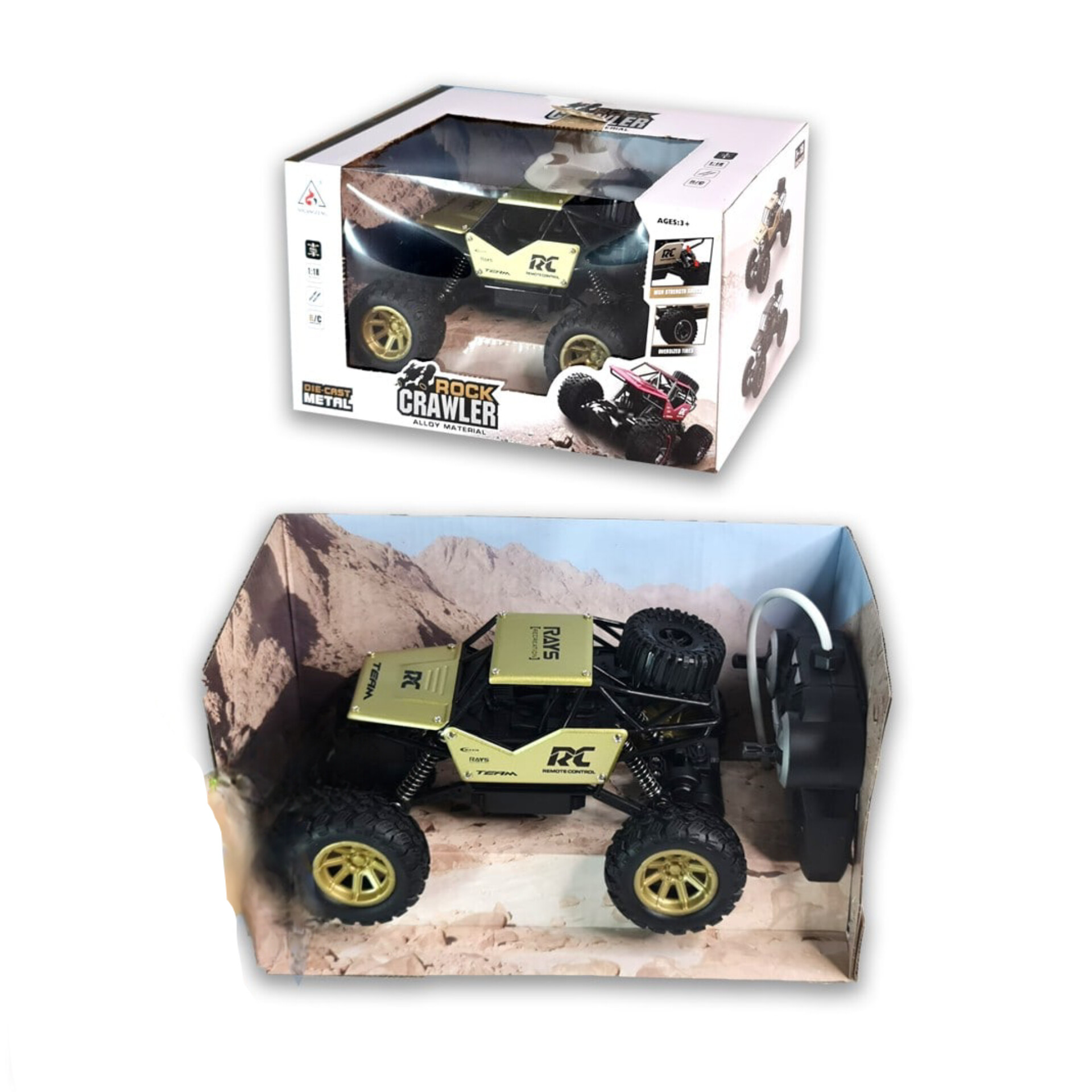 اسباب بازی ماشین کنترلی آفرود وارداتی شارژی بدنه فلزی