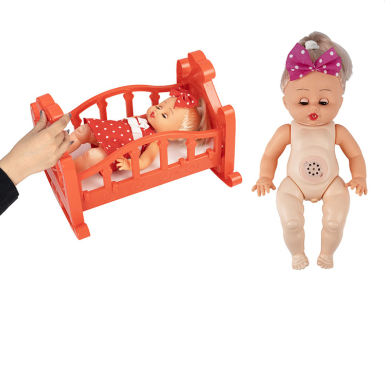اسباب بازی دخترانه عروسک بی بی بورن باتریخور موزیکال با گهواره آیتم MV600